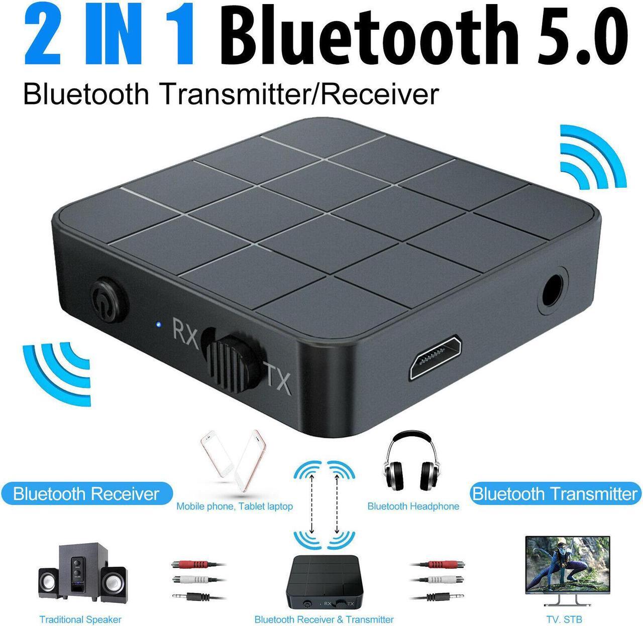Main image of 2-in-1 Bluetooth 5.0 Wireless Audio Aux 3.5mm Adapter Transmitter and Receiver