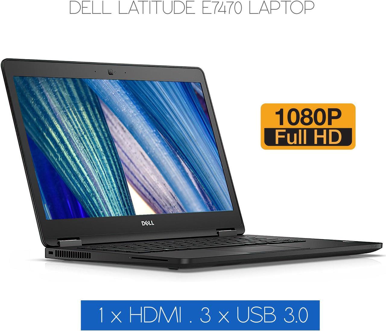 Main image of Grade A - Dell Latitude E7470 14" Screen Laptop FHD (1920x1080) , Core i7 6th Gen 6600U @ 2.60Ghz ( Upto 3.40 Ghz) 16GB DDR4 Memory 256GB SSD HDMI / USB 3.0 / Mini Display Port Win 10 Pro - 64 Bit