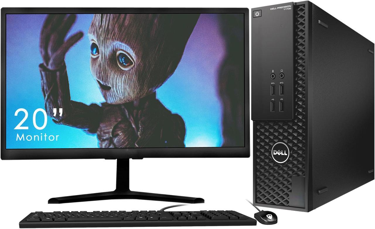 Dell Precision T1700 SFF Desktop PC Computer Core i5 4th Gen 4570 Upto 3.60 Ghz 16GB DDR3 256GB SSD  20 inch Tecnii Monitor (HDMI) Win 10 Pro 64 Bit New Wired KB & Mouse Combo WiFi Adapter