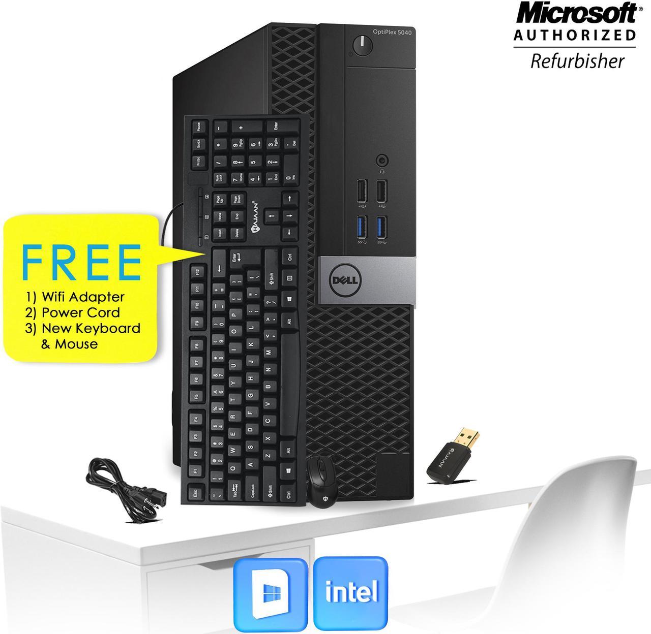 Dell Desktop 5040 SFF PC Computer Core i5 6th Gen 6500 3.20Ghz Upto 3.60 Ghz 16GB RAM 1TB SSD  Windows 10 Pro- 64 Bit New Wired KB , Mouse, 2 X DP Port, HDMI Free WiFi Adapter