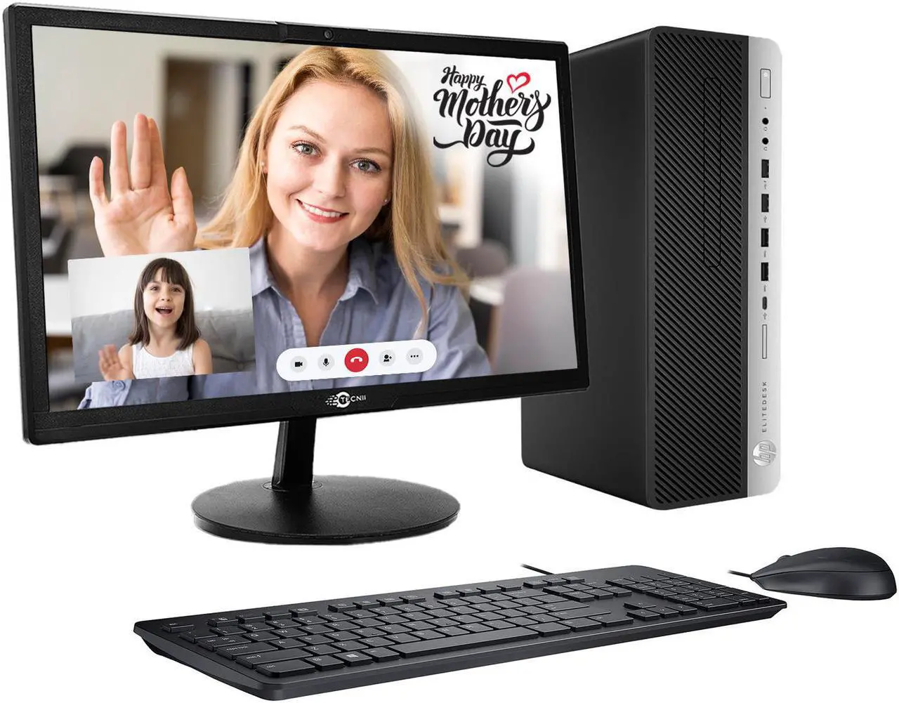 Main image of HP EliteDesk 800 G3 SFF Business Desktop PC Core i5 6th Gen Upto 3.60Ghz 8GB 256GB SSD With Brand 20" Inch Video conferencing Webcam Monitor - Windows 10 Home With Free Keyboard, Mouse, Wi-fi Adapter.