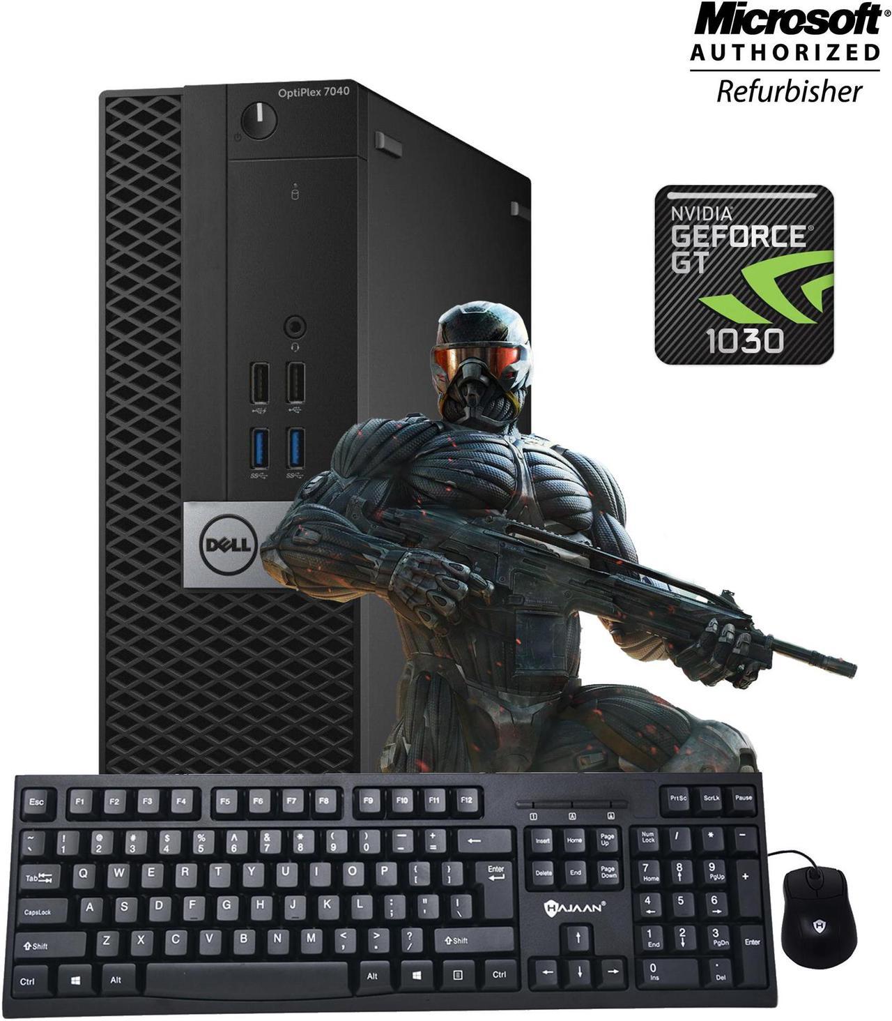 Gaming Desktop PC Dell Optiplex 7040 SFF Core i5 6th Gen up to 3.60Ghz 16GB DDR4 RAM New 1TB SSD With NVIDIA Geforce GT 1030 2GB DDR4 - Windows 10 Pro , HDMI With New Keyboard, Mouse, Power cord