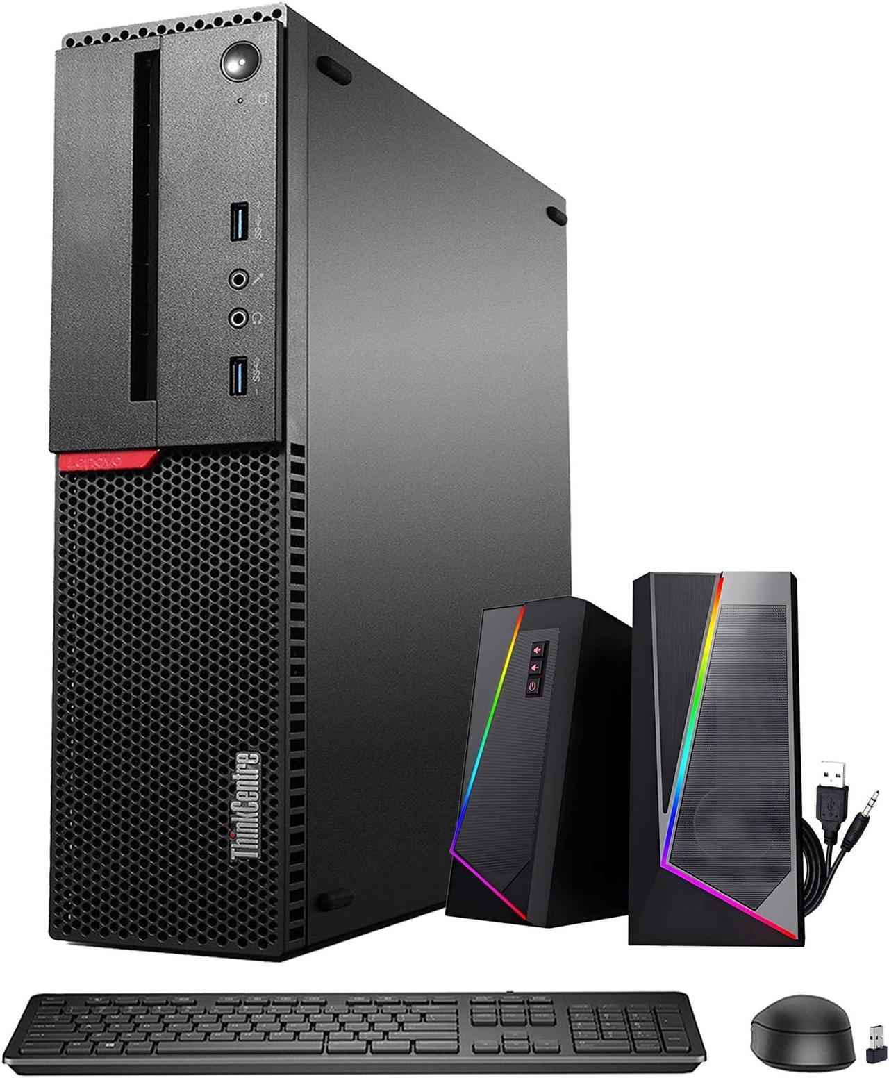 Lenovo Thinkcentre M800 SFF Desktop PC | intel Core I7 6700 | 1TB SSD | 16GB DDR4 RAM | Wireless Keyboard and Mouse | Bluetooth Adapter | RGB Speaker | Windows 10 Pro