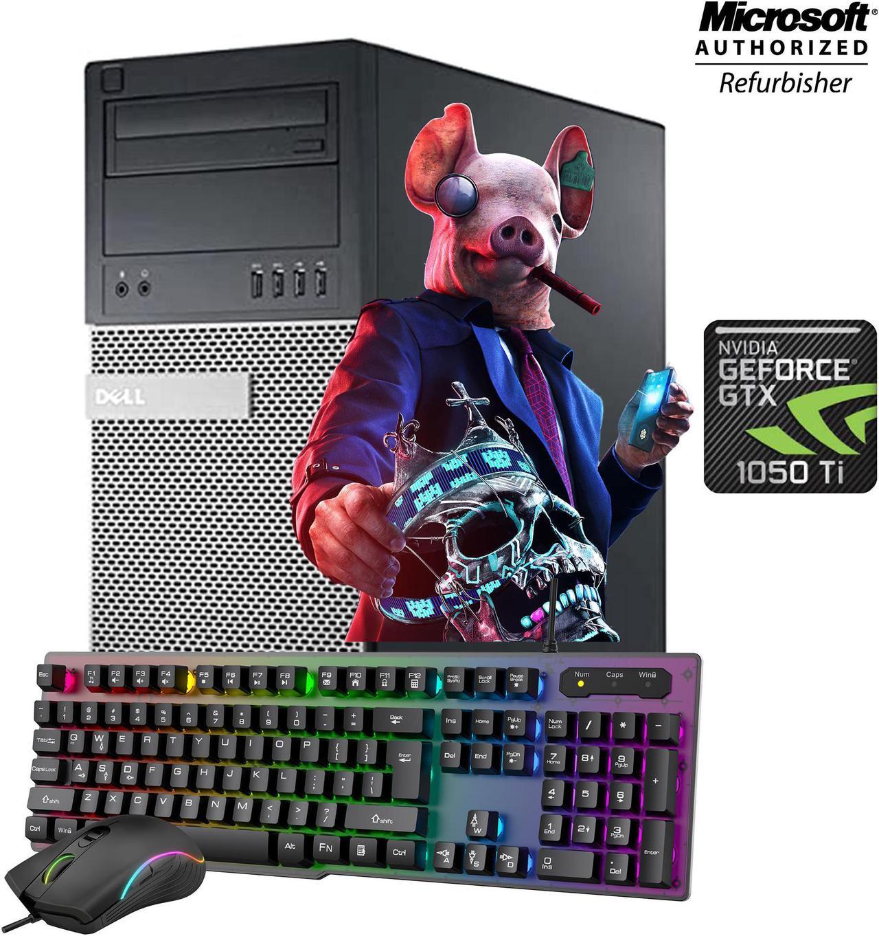 Main image of Gaming Desktop PC Dell OptiPlex 9020 Tower Intel Core i5 4th Gen 4570 3.20 GHz 16 GB RAM 1 TB HDD NVIDIA GeForce GTX 1050 Ti 4GB Win 10 Pro DVD-RW HDMI Wi-Fi With Free Gaming Keyboard and Mouse