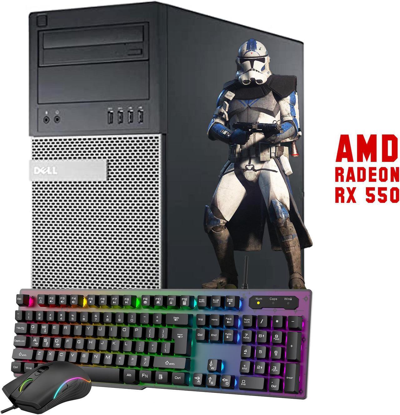 Main image of Dell OptiPlex 9020 Tower Gaming Computer PC Intel Quad Core i7 4th Gen 4770 3.40 GHz 32 GB RAM 1 TB New SSD AMD Radeon RX 550 4GB Win 10 Pro DVD-RW Wi-Fi With Free Gaming Keyboard and Mouse