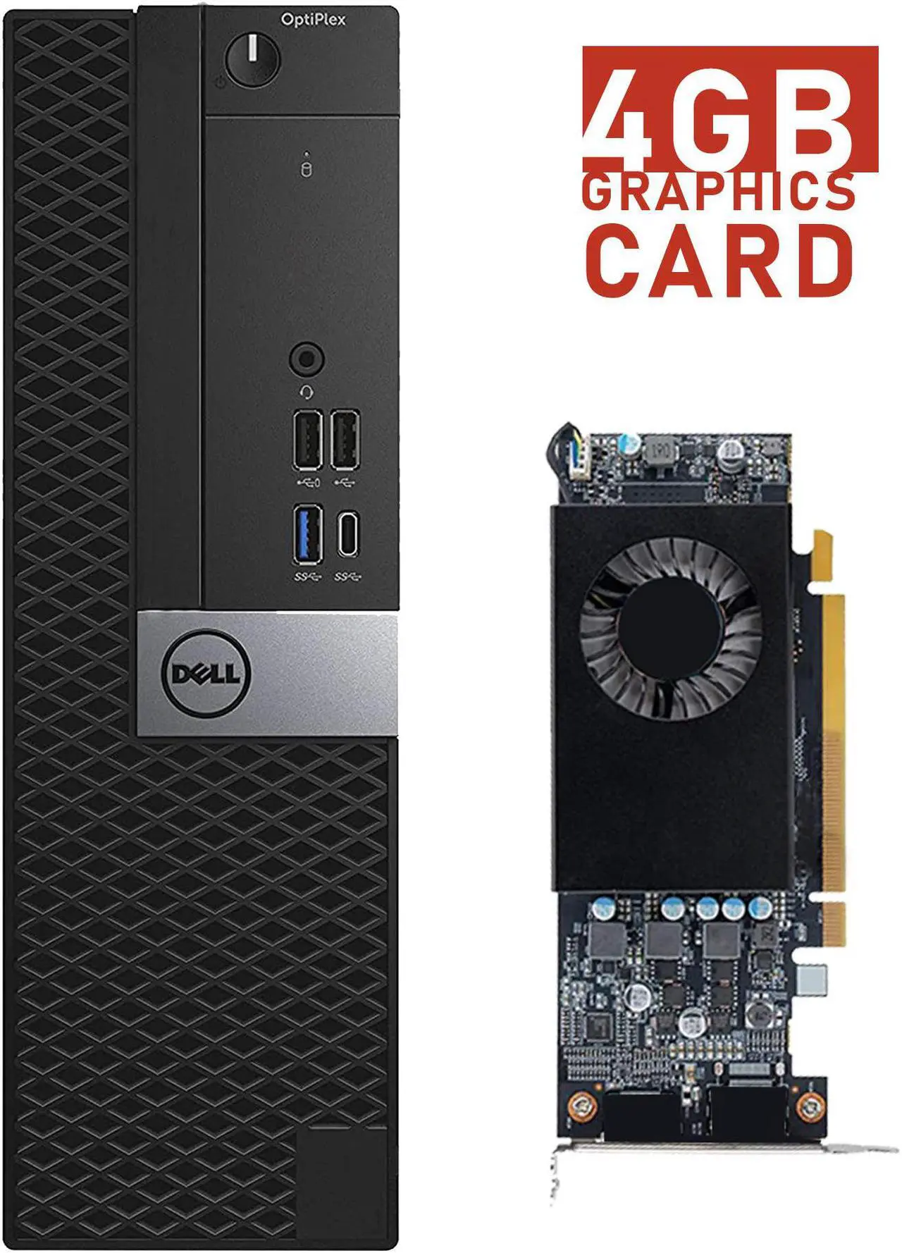 Main image of Gaming Desktop PC Dell Optiplex 7050 SFF i5 upto 3.60 Ghz 16GB DDR4 Memory 512GB SSD AMD Radeon RX 550 4GB Graphics Card (HDMI) Windows 10 Pro Wifi New Keyboard & Mouse