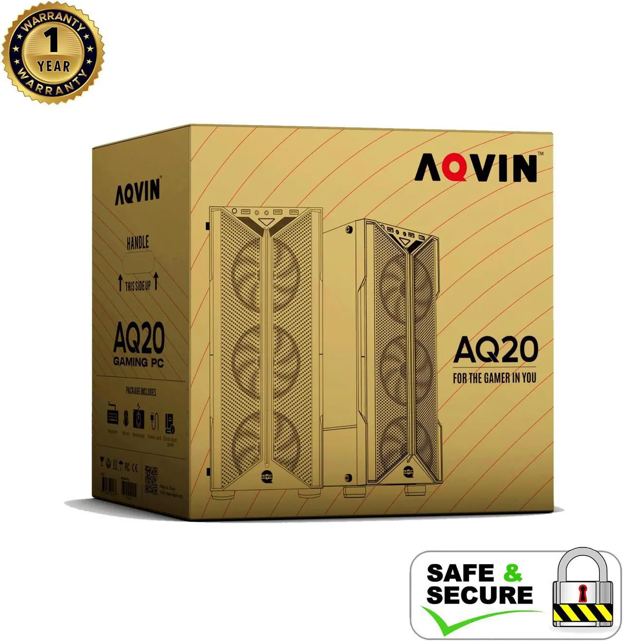 Alt view image 7 of 7 - AQVIN-AQ20 Tower Gaming PC - RGB (Intel Core i7| 32GB RAM| 1TB SSD| GTX 1660 Super 6GB| Windows 11 Pro) Backlit keyboard and mouse