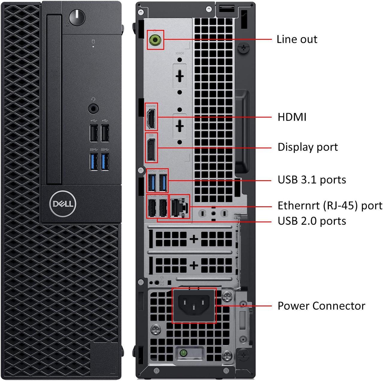 Alt view image 5 of 5 - DELL Business Desktop OptiPlex 3060-SFF Intel Core i5 8th Gen 8500 (3.00GHz) 16GB DDR4 256 GB M.2 NVMe SSD Windows 11 Pro 64-bit