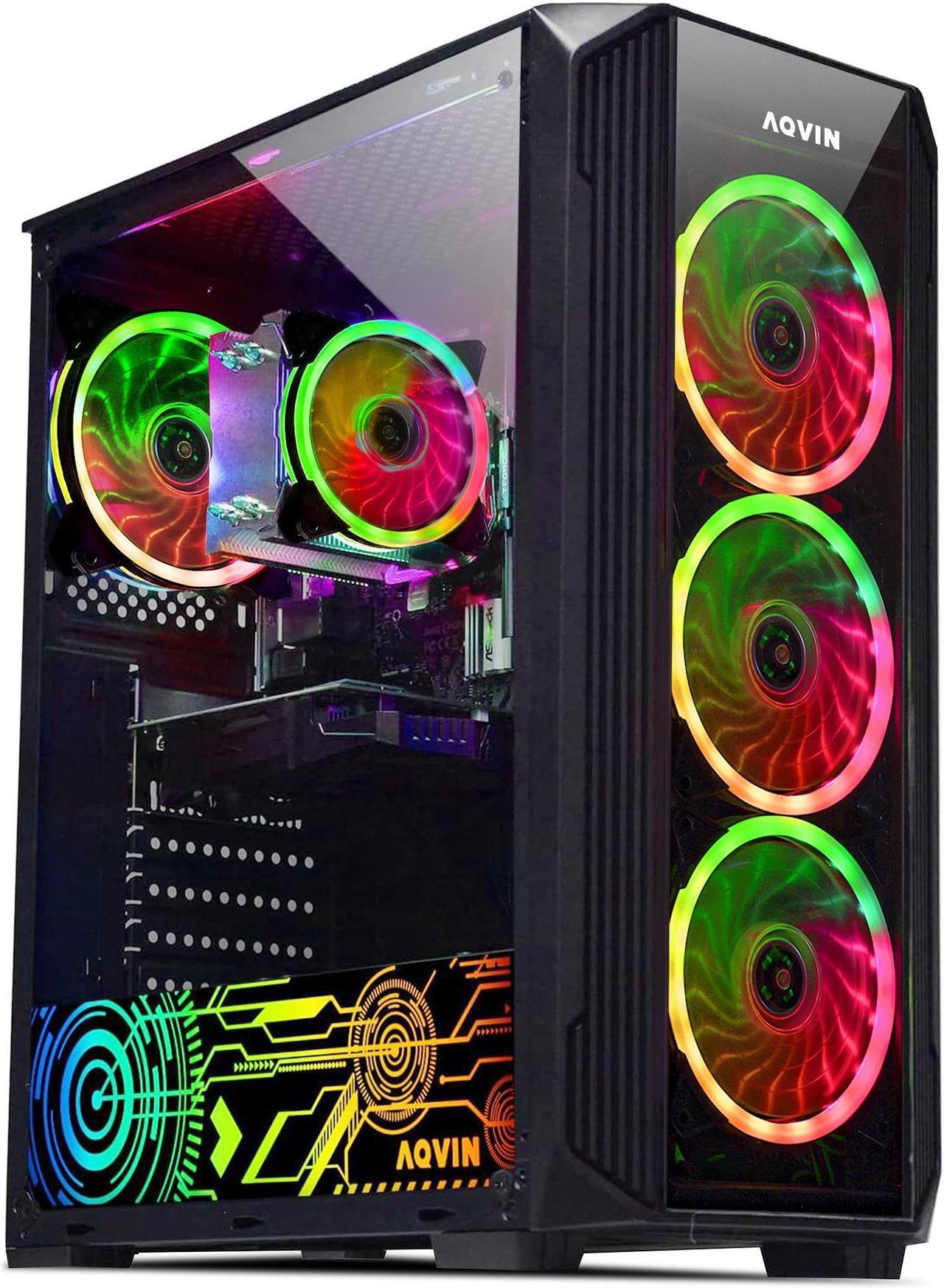 Gaming Desktop PC AQVIN ZForce Tower ~ Intel i5 Processor upto 4.00 GHz ~ Windows 11 Pro ~ AMD Radeon RX 550 4GB GDDR5 Gaming Card ~ 1TB SSD - 32GB DDR4 RAM ~ WiFi ~ Free Gaming Keyboard & Mouse