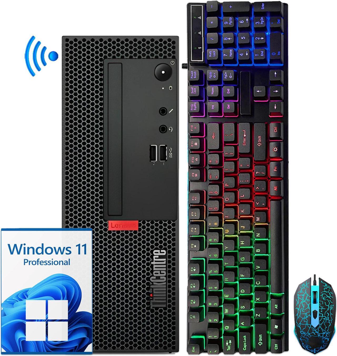 Lenovo ThinkCentre M70C SFF High-Performance Desktop PC Computer - Intel Core i5-10400 Up to 4.30GHz, 16GB DDR4, 512GB SSD, Windows 11 Pro,  Built-in WIFI 6, Intel UHD Graphics 630, RGB Keyboard Mouse