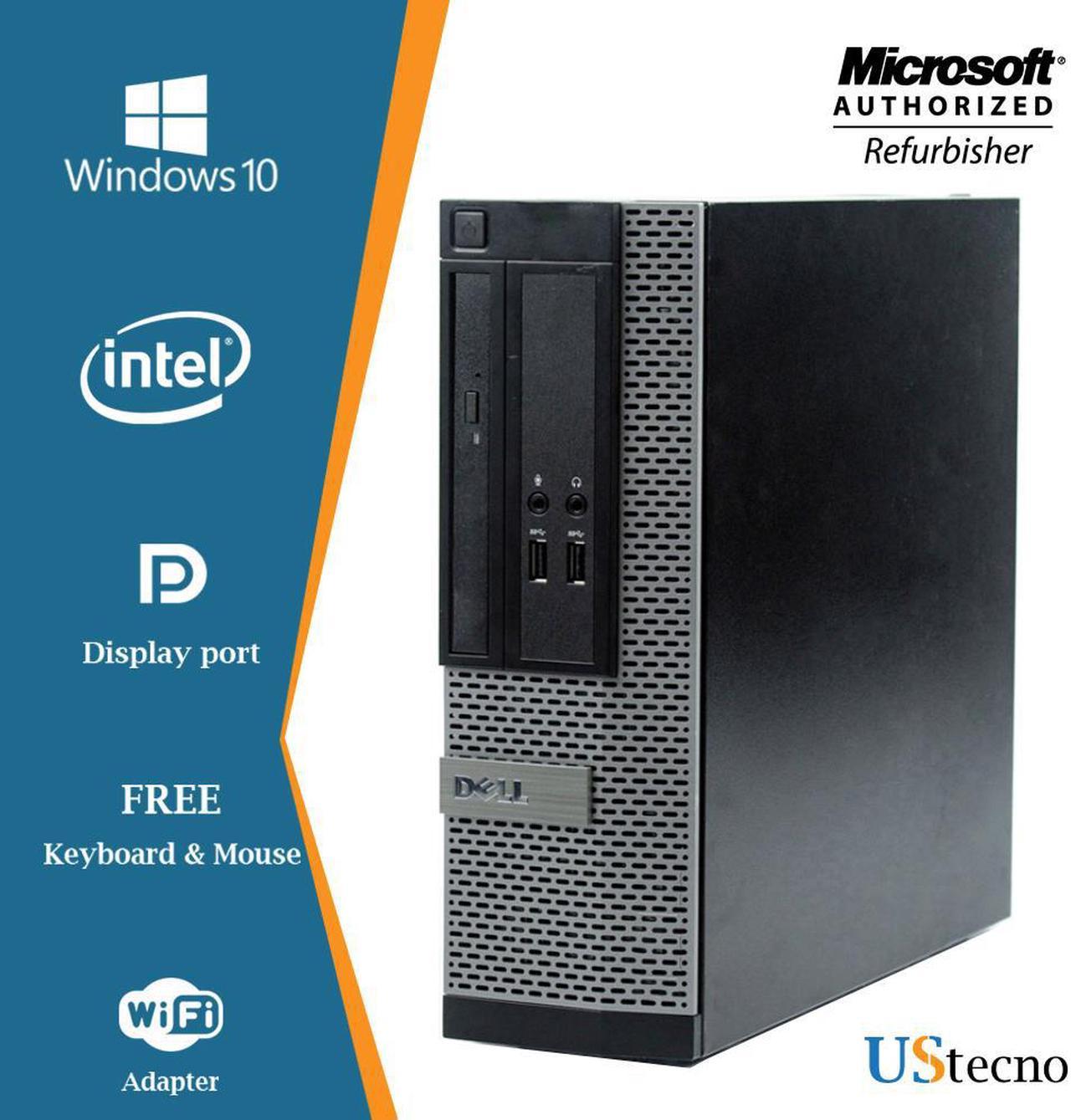 Dell Optiplex 3020 Small Form Factor  Desktop PC  Core i5 4th Gen 4570 @ 3.20Ghz 16GB New 480GB SSD DVD Windows 10 Home with Free Keyboard, Mouse,Power cord,WiFi Adapter