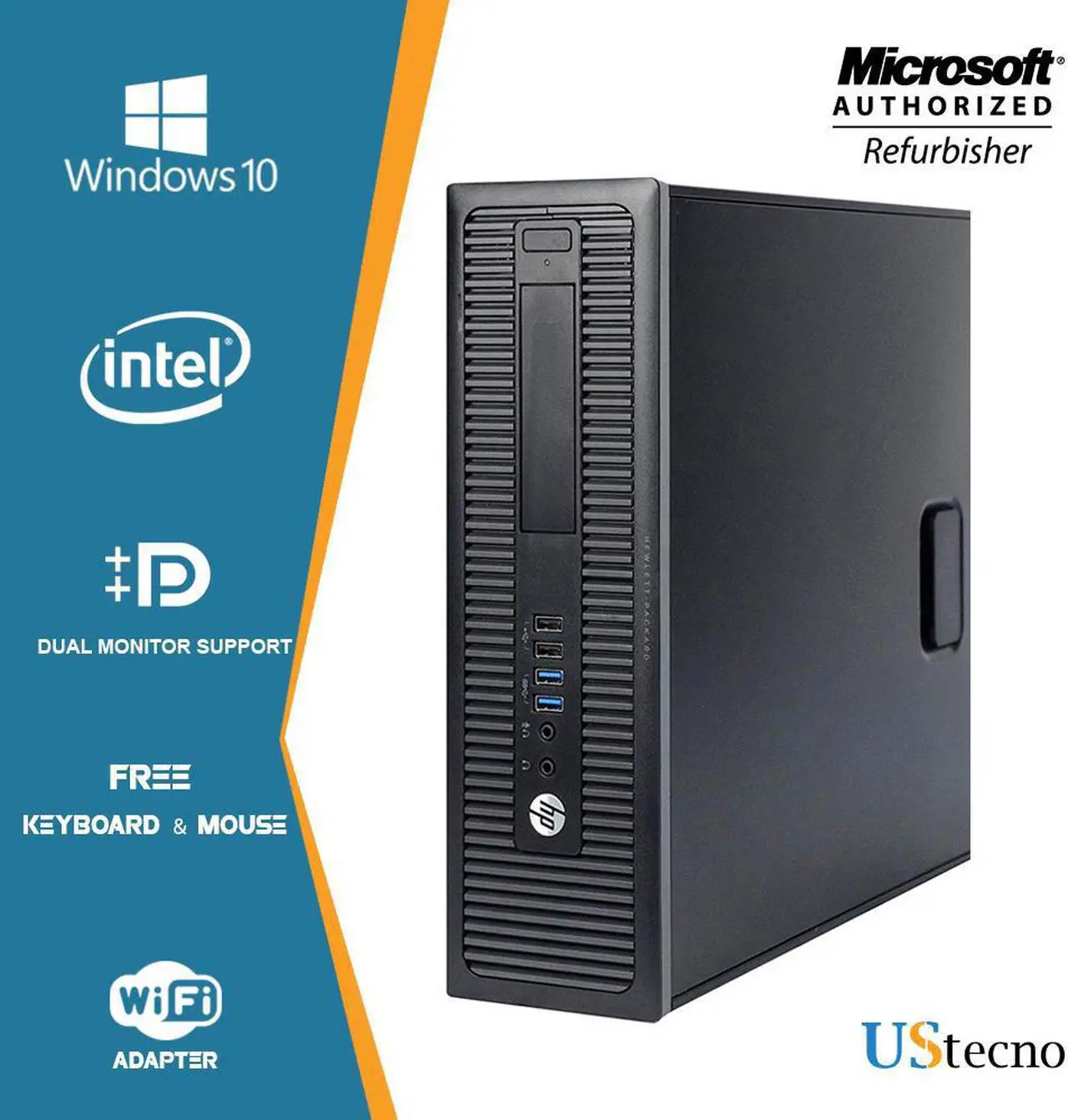 Main image of HP ProDesk Desktop 600 G2 Computer Intel Core i5 6th Gen 6500 (3.20 GHz) 16GB 128GB SSD WiFi + Blutooth 4.0, DP, VGA, USB 3.0 Windows 10 Professional 64 Bit