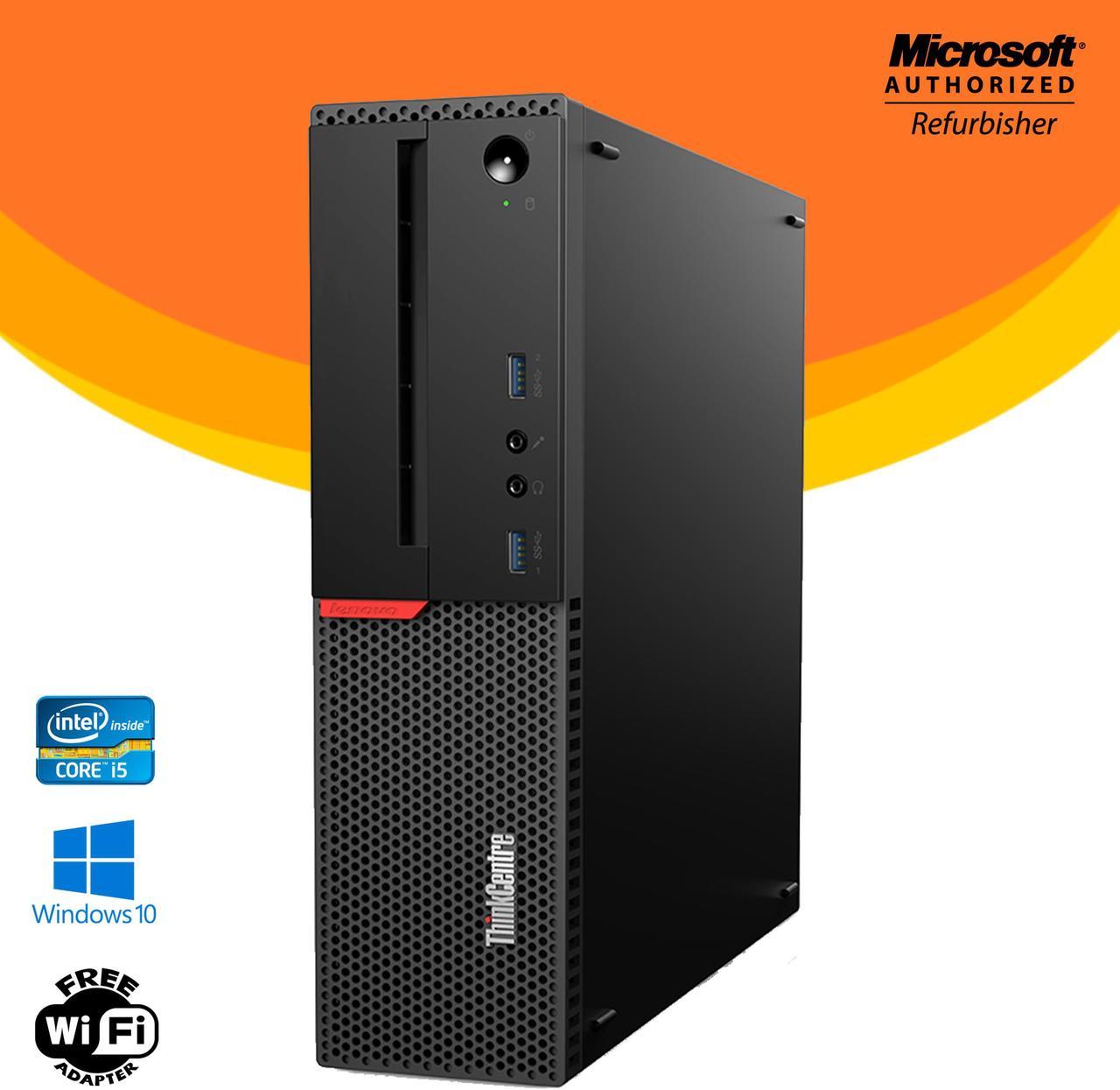 Lenovo Thinkcentre M900 Small Form Factor (SFF)  Computer Intel Core i5 6th Gen 6500 16GB NEW 256GB SSD  Windows 10 Home New Keyboard, Mouse,Power cord,WiFi Adapter