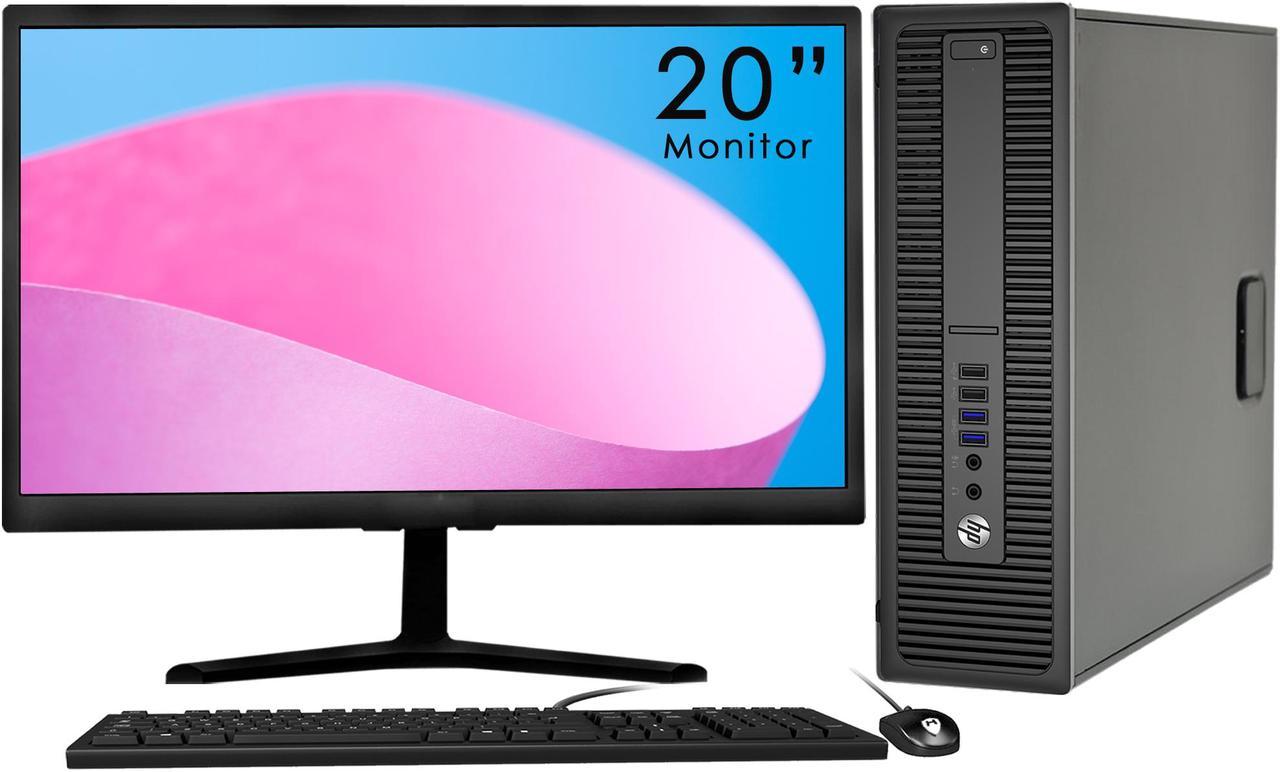 Best Sale - HP  600 G2 SFF Business Desktop with 20 Inch Tecnii  Monitor IntelCore i5 6500 @3.40Ghz  8GB DDR4 Memory 256GB SSD  Windows 10 Home & Free Keyboard & Mouse with Wifi Adapter