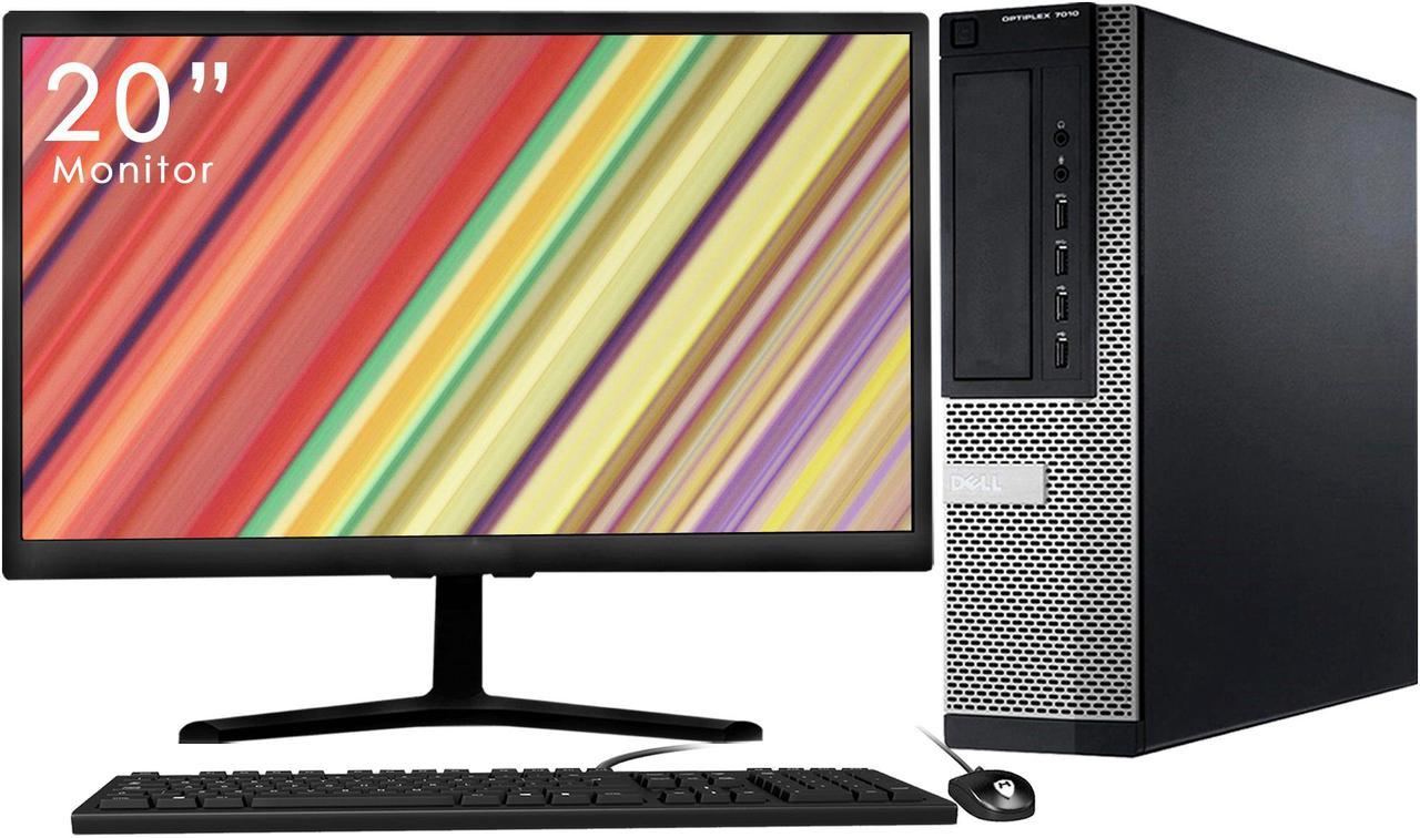 Dell Optiplex 7010 Desktop Professional Desktop with 20 Inch Tecnii  Monitor Intel i5 -3470@3.20Ghz (Upto 3.60 Ghz) 8GB Memory 512GB SSD HDMI /Win 10 Pro /Free Keyboard & Mouse with Wifi Adapter