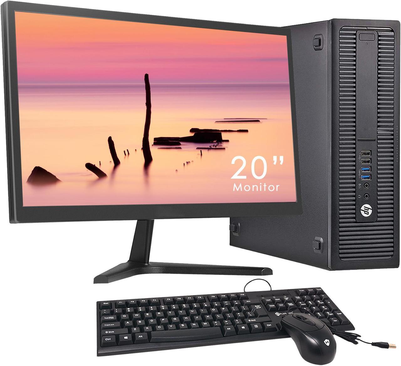 Grade A - HP  600 G2 SFF  Personal Computer  with 20 Inch Tecnii  Monitor Intel  i5 6500 (Upto 3.60 Ghz) 16GB DDR4  Memory 256GB SSD ,Win 10 Home & Free Keyboard & Mouse with Wifi Adapter