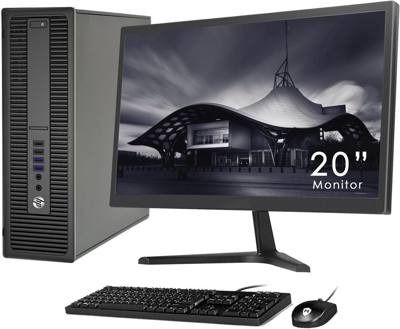 HP 600 G2 SFF Desktop Computer with 20 Inch  Monitor Intel core i5 6500 @3.40Ghz (Upto 3.60 Ghz) 8GB DDR4 Memory 512GB SSD / Win 10 Pro / Free Keyboard & Mouse with Wifi Adapter*GRADE-A*