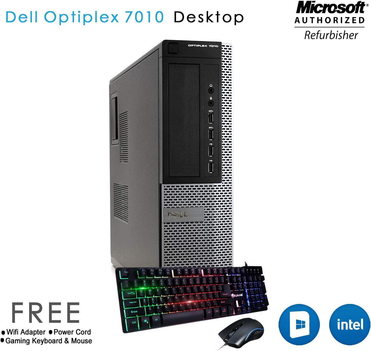 Best Deal -Dell  Optiplex 7010 Desktop Professional Desktop Intel i5 -3470 @ 3.20Ghz (Upto 3.60 Ghz) 8GB Memory 128GB SSD HDMI  / Win 10 Home  /  Gaming Keyboard & Mouse with Wifi Adapter