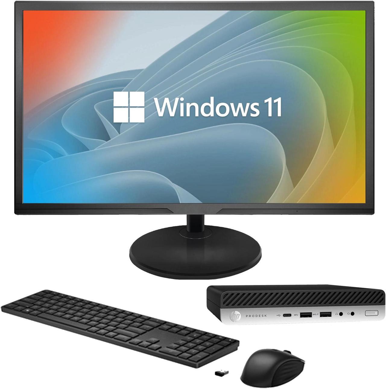 HP ProDesk 600 G4 Desktop Mini Business Computer PC| New 22 inch Monitor  (Intel Core i5-8500T 8th Gen Processor| 1TB SSD| 16GB DDR4 RAM| Windows 11 Pro)