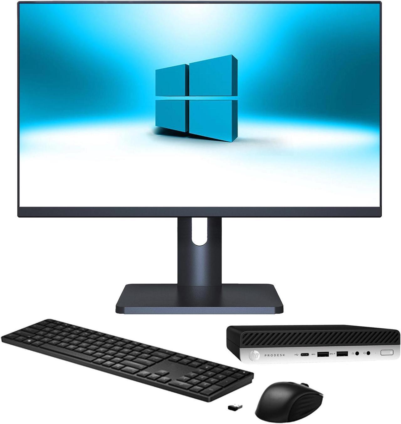 HP ProDesk 600 G4 Desktop Mini Business Computer PC| New 27 inch Monitor  (Intel Core i5-8500T 8th Gen Processor| 1TB SSD| 16GB DDR4 RAM| Windows 11 Pro)