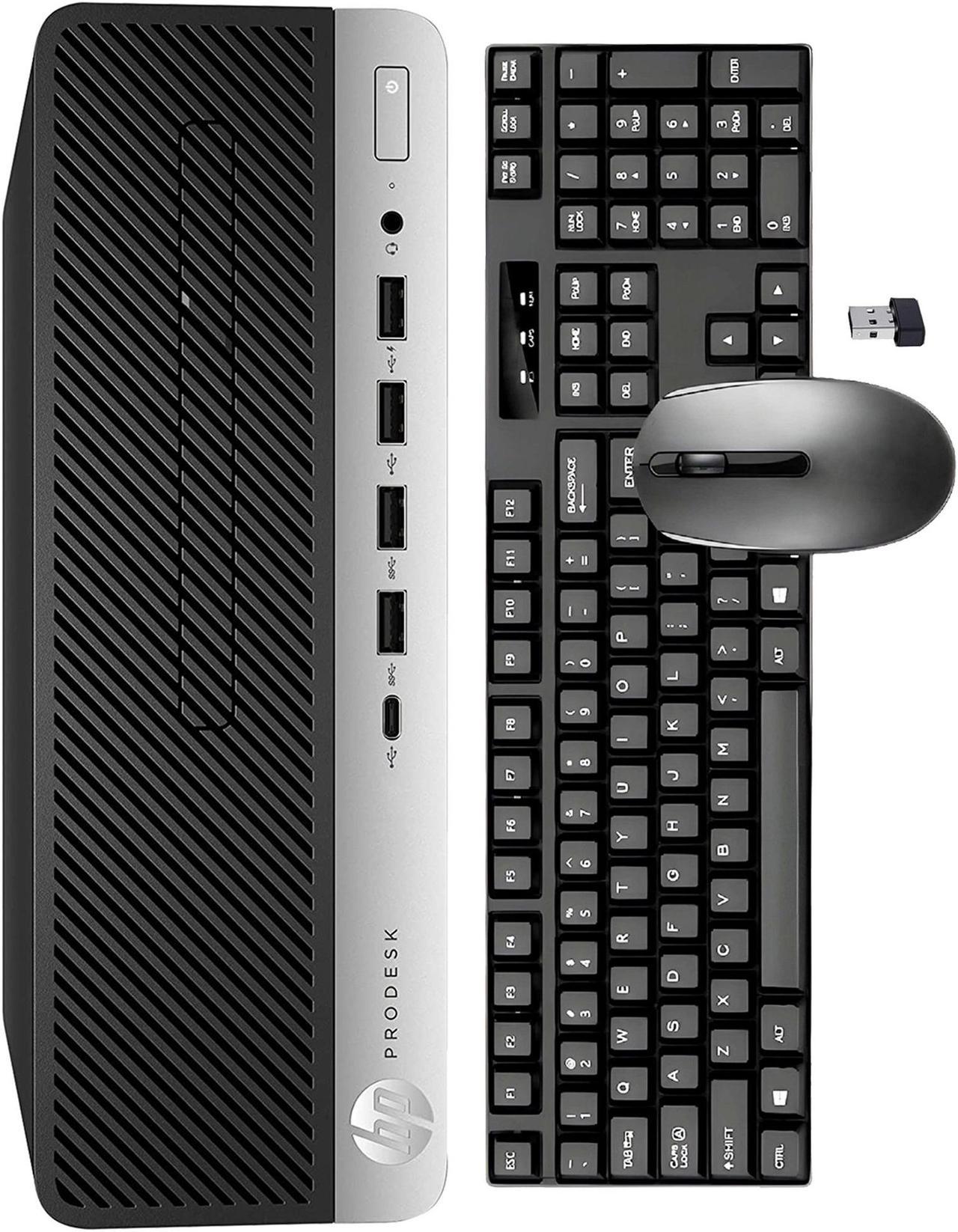 HP ProDesk 600 G3 SFF Desktop Computer PC, Intel Core i7 up to 4.00 GHz, 8GB DDR4 RAM, 256GB SSD, Windows 10 Pro, Wireless Keyboard and Mouse