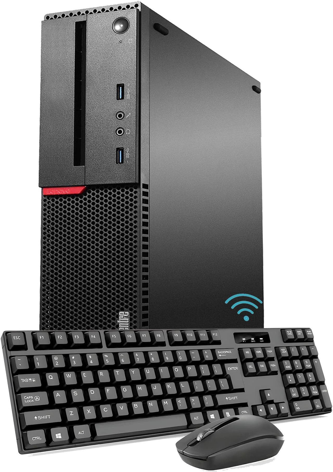 Desktop Computer Lenovo Thinkcentre M800 Small Form Factor | intel Core I5 6500 | 16GB RAM | 256GB SSD | Wireless Keyboard and Mouse | Bluetooth Adapter | WiFi | Windows 10 Pro