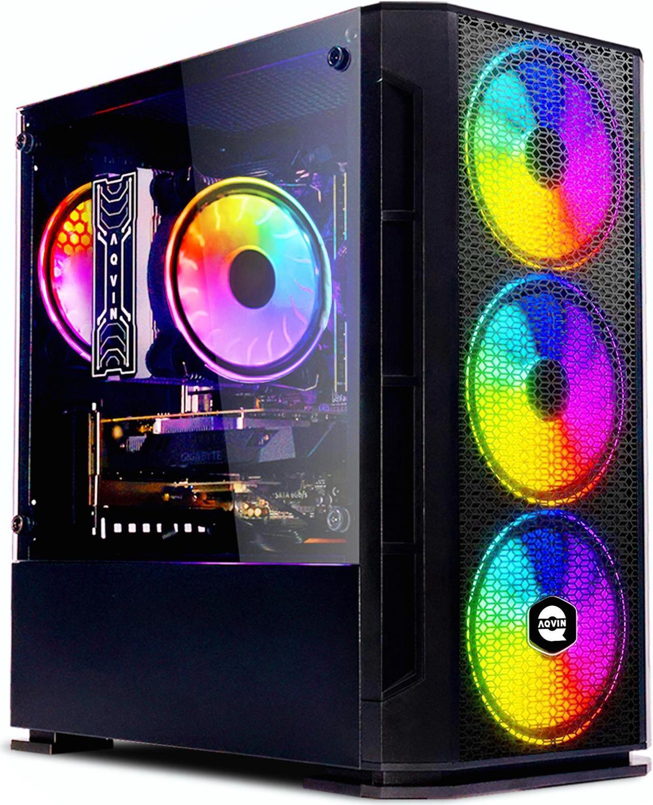 Gaming Desktop PC - AQ10 AQVIN - Intel Core I7 Processor Up to 3.9GHz - GeForce GTX 1660 Super 6GB - 2TB Fast Boot SSD - 32GB Memory - Win 10 Pro