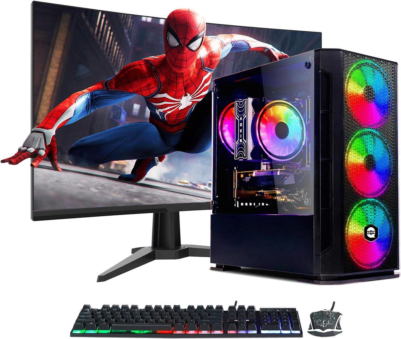 Gaming Desktop PC - AQ10 AQVIN - Intel Core I7 Processor Up to 3.9GHz - GeForce GTX 1660 Super 6GB - 2TB Fast Boot SSD - 32GB Memory - 27 -Inch Curved Gaming Monitor- Win 10 Pro