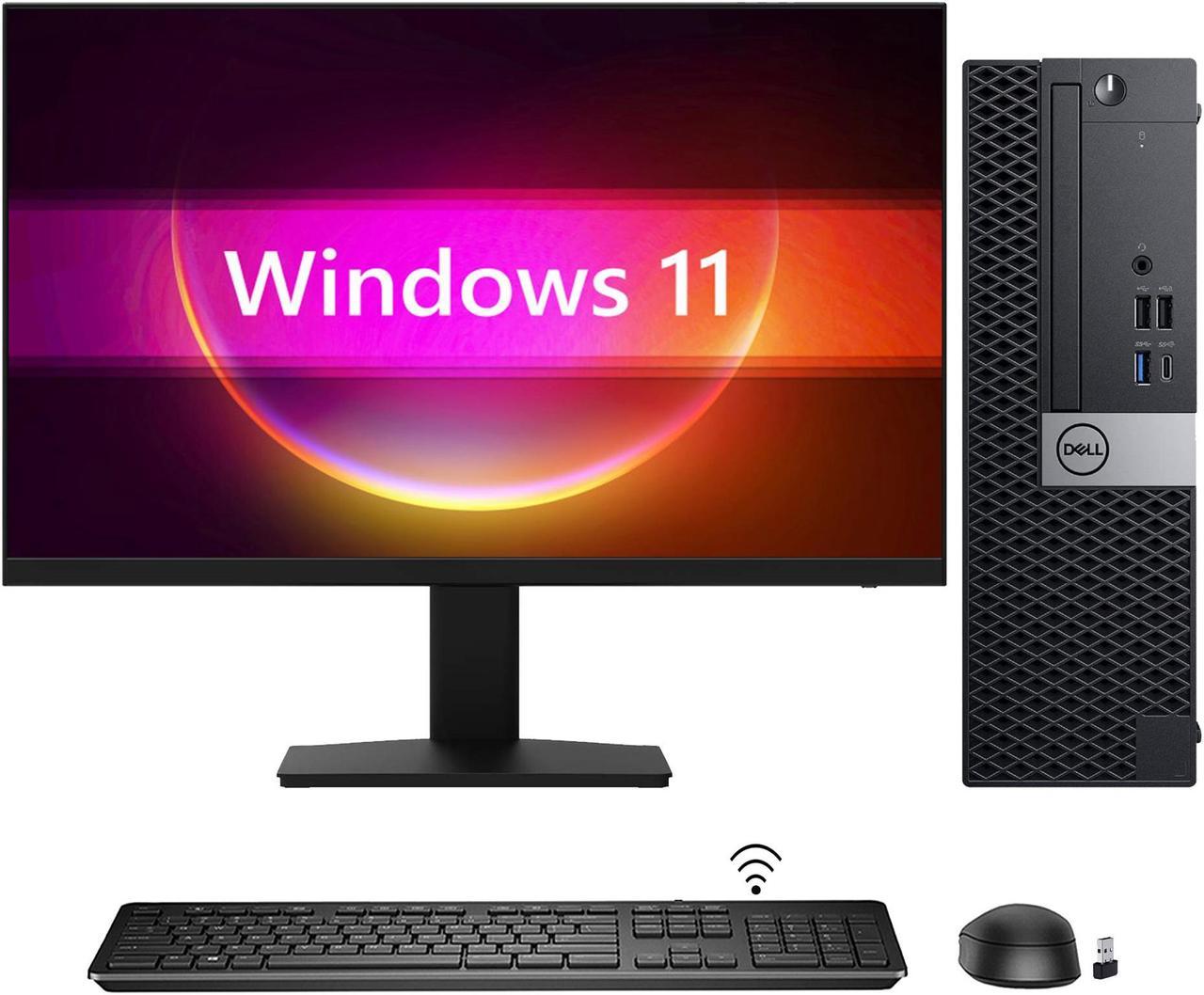 Dell OptiPlex 3060/5060/7060 SFF Desktop Computer with  24" Inch High refresh rate Monitor HDMI  - Intel Core I7-8700 Processor Upto 4.60 GHz 8GB DDR4 RAM 512GB NVMe SSD Windows 11 Pro WiFi