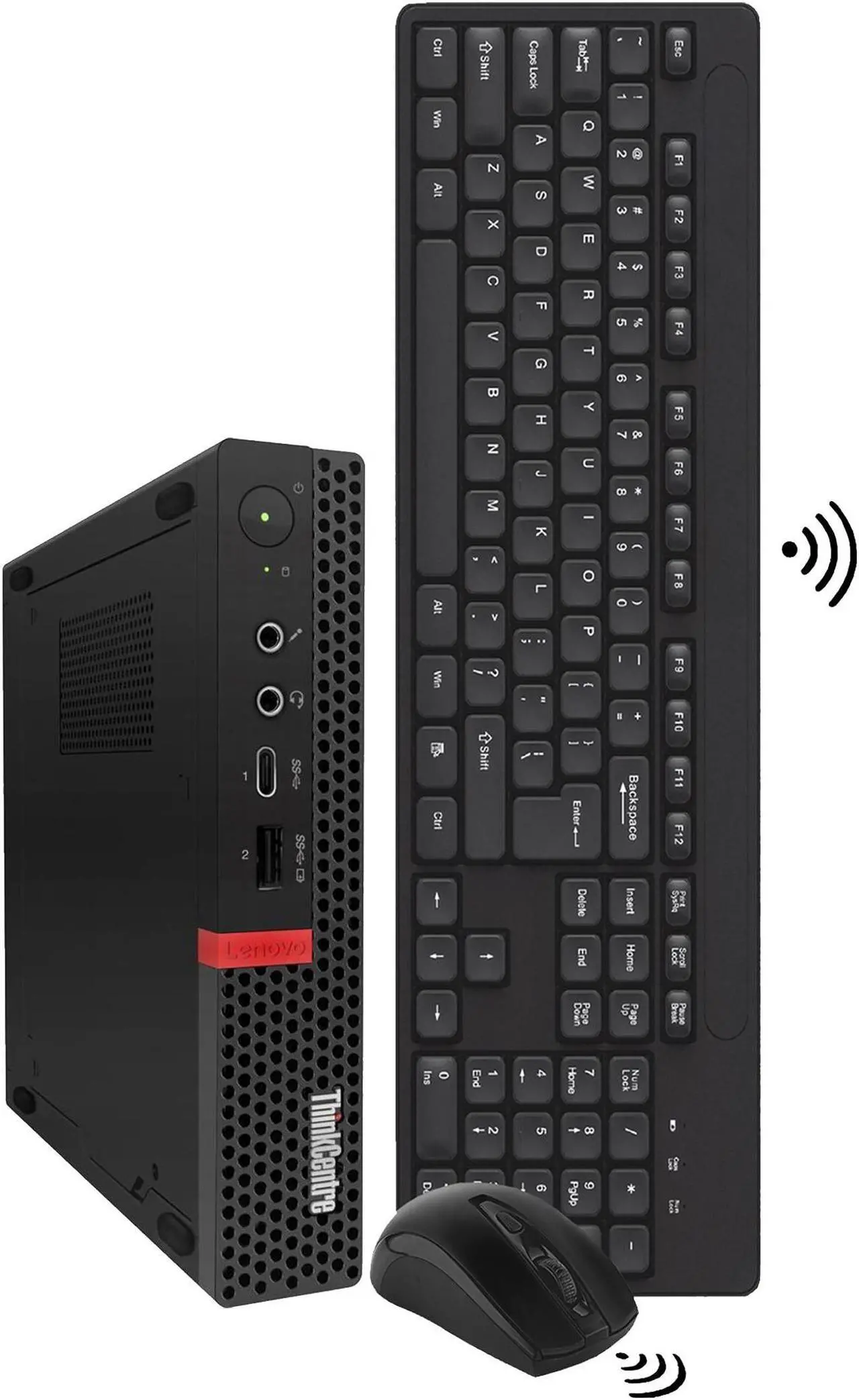 Alt view image 3 of 7 - Lenovo ThinkCentre M720q Mini Windows 11 Pro Professional Desktop Computer Micro Tiny PC Intel Core i3 8th Gen/ 32GB DDR4 RAM/ 1TB NVMe SSD/22-inch FHD Monitor/ HDMI, WiFi/ Wireless Keyboard and Mouse