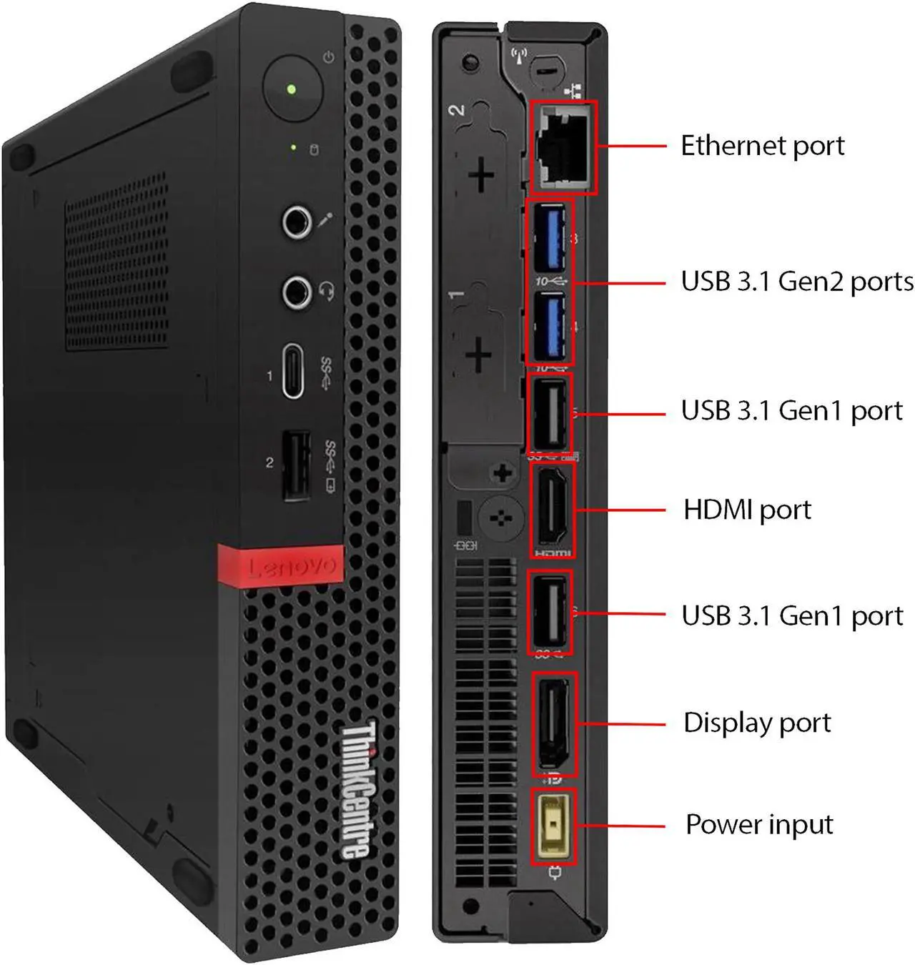 Alt view image 5 of 7 - Lenovo ThinkCentre M720q Mini Windows 11 Pro Professional Desktop Computer Micro Tiny PC Intel Core i3 8th Gen/ 32GB DDR4 RAM/ 1TB NVMe SSD/22-inch FHD Monitor/ HDMI, WiFi/ Wireless Keyboard and Mouse
