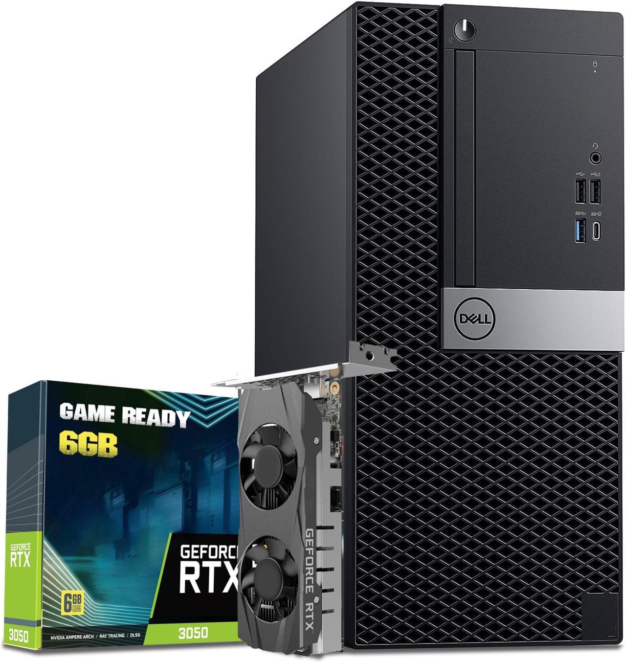 Dell OptiPlex 5060 Tower Windows 11 Pro High-Performance Gaming PC | Intel Hexa-Core i5-8500 CPU up to 4.10 GHz | GeForce RTX 3050 6GB GDDR6 | 32GB DDR4 RAM | 1TB NVMe SSD | WIFI | RGB Keyboard- Mouse