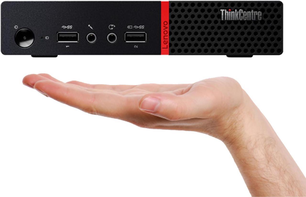 Alt view image 2 of 6 - Lenovo ThinkCentre M715q Mini Professional High-Performance Desktop Computer Tiny PC/ AMD PRO A6-8570E Processor/ 16GB DDR4 RAM/ 1TB M.2 SSD/ Windows 10 Pro/ Wireless Keyboard Mouse/ HDMI/ WiFi