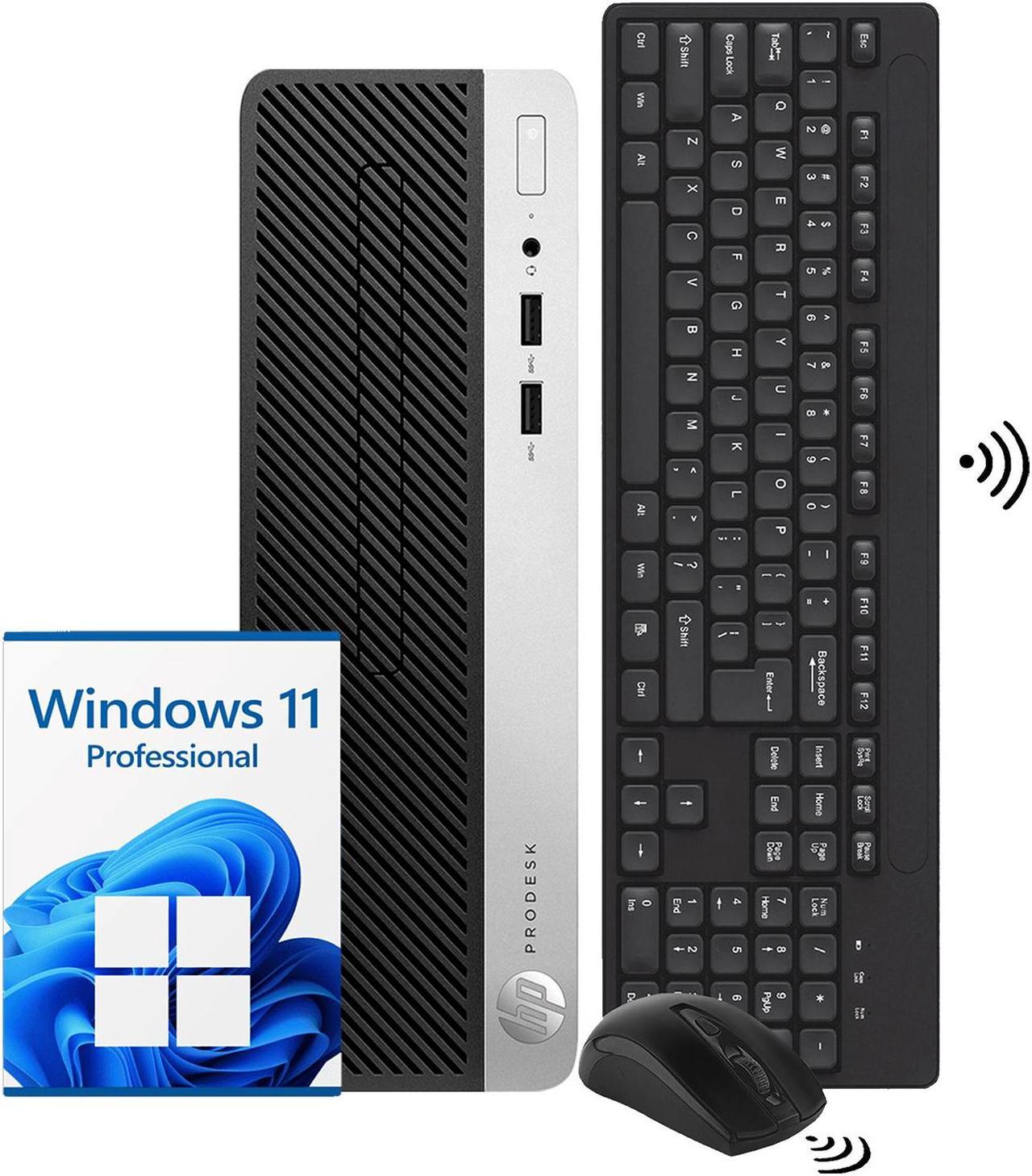 HP ProDesk 400 G5 SFF Business Desktop PC Computer - Intel Hexa Core i5-8500 8th GEN @4.10 GHz, 8GB DDR4 RAM, 256GB NVMe SSD, Windows 11 Pro,Bluetooth Adapter,WiFi, Wireless Keyboard and Mouse