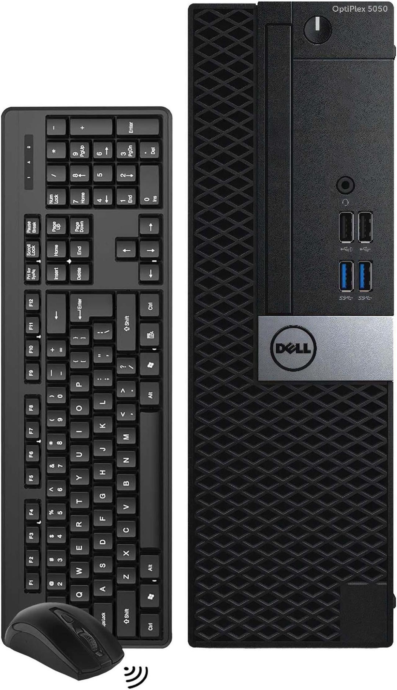 Dell OptiPlex 5050 SFF Desktop Computer PC - Intel quad-core I7 6th Gen processor Up to 4.00 GHz | 8GB DDR4 RAM | 256GB NVMe SSD | Windows 10 Pro | Wireless Keyboard & Mouse | Built-in WiFi -Black