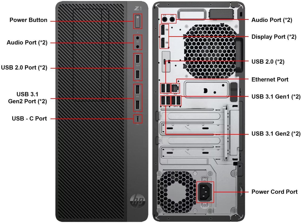 Alt view image 2 of 7 - HP Z1 Entry Tower G5 Workstation Gaming Computer Windows 11 Pro Desktop PC - Intel I5-8500 Six Core Processor | 32GB DDR4 RAM | 2TB NVMe SSD | NVIDIA Graphics RTX 3050 6GB GPU | built-in WiFi - Black