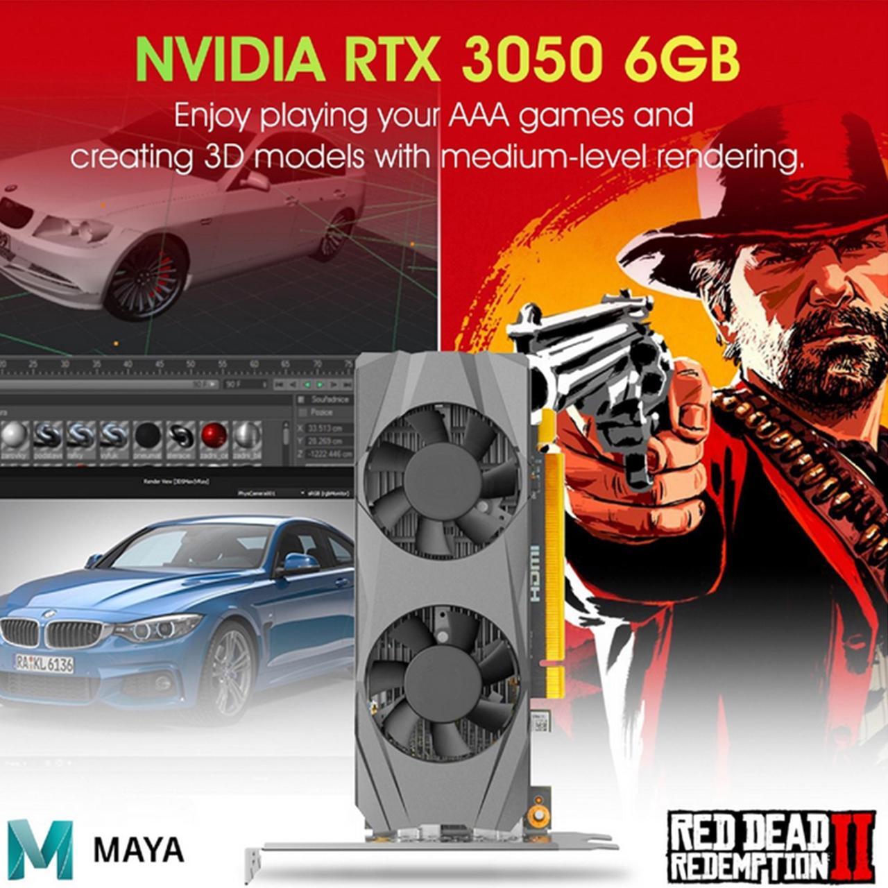 Alt view image 6 of 7 - HP Z1 Entry Tower G5 Workstation Gaming Computer Windows 11 Pro Desktop PC - Intel I5-8500 Six Core Processor | 32GB DDR4 RAM | 2TB NVMe SSD | NVIDIA Graphics RTX 3050 6GB GPU | built-in WiFi - Black