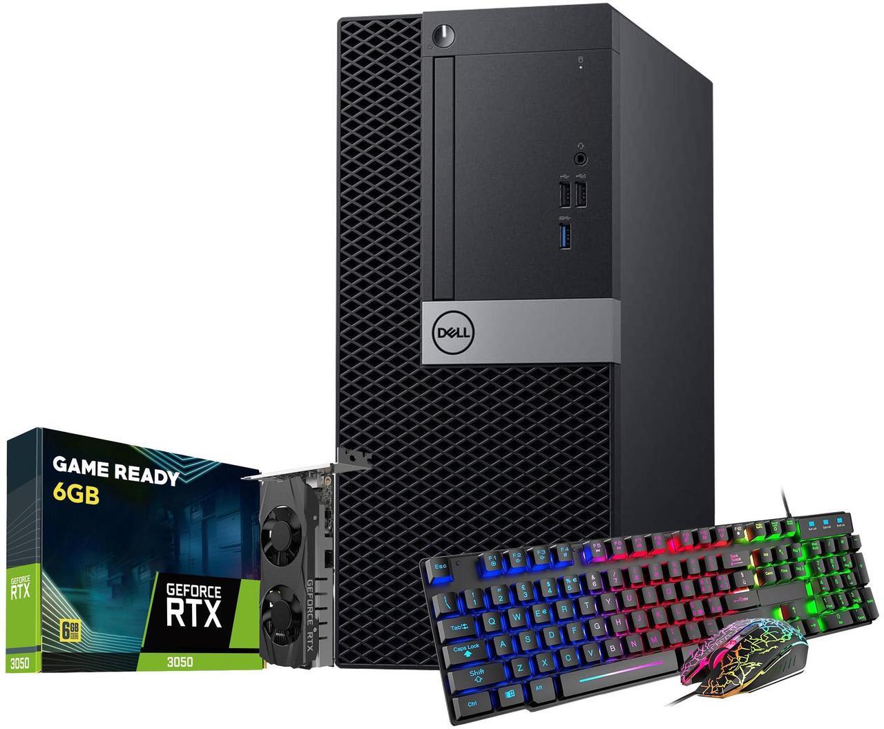 Main image of Dell OptiPlex 7070 Tower Gaming desktop computer - Windows 11 Pro - Intel Core I5 9th gen Processor - 16GB DDR4 RAM - 2TB NVMe SSD - NVIDIA RTX 3050 6GB GPU - Built-in WIFI