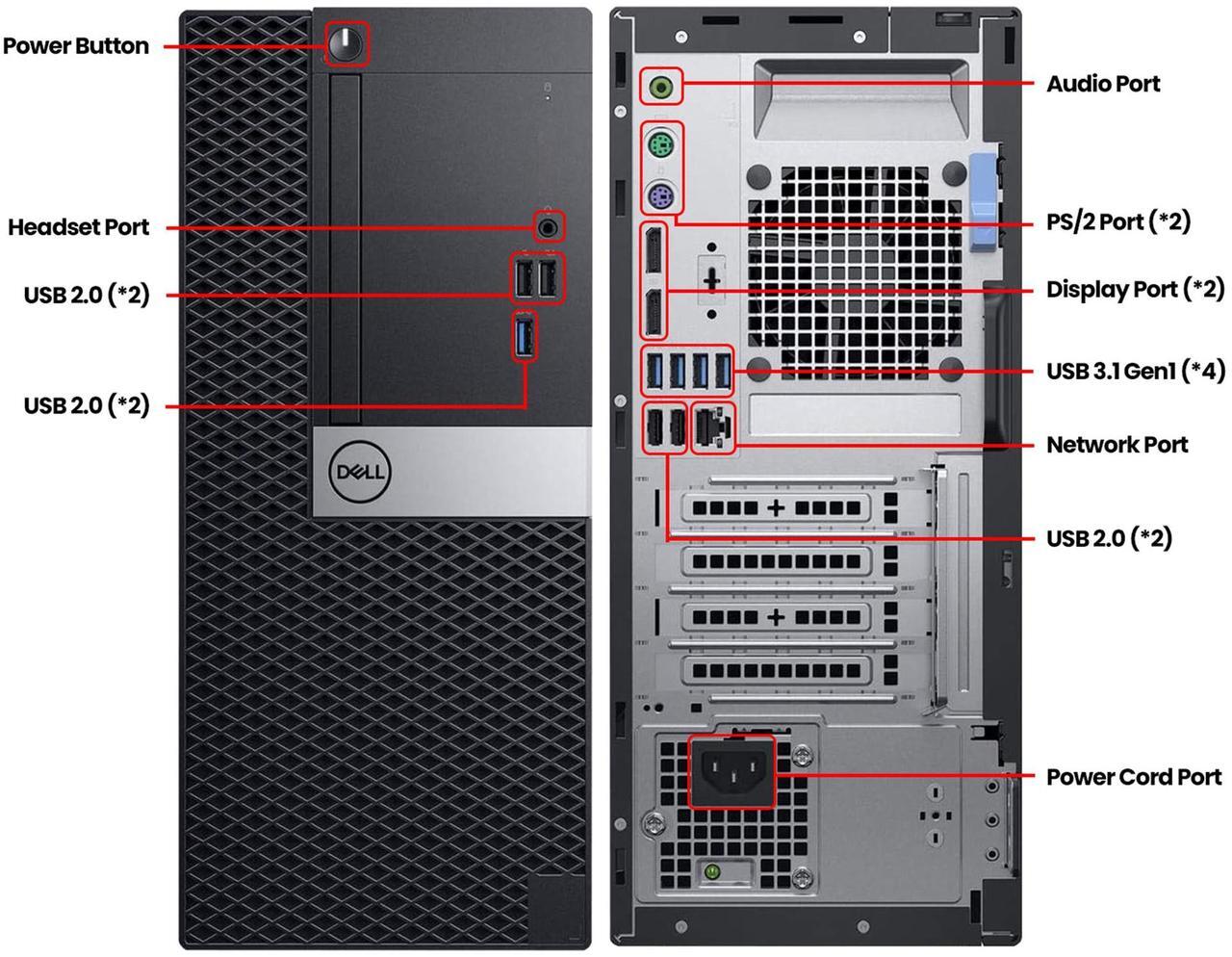Alt view image 2 of 7 - Dell OptiPlex 7070 Tower Gaming desktop computer - Windows 11 Pro - Intel Core I5 9th gen Processor - 16GB DDR4 RAM - 2TB NVMe SSD - NVIDIA RTX 3050 6GB GPU - Built-in WIFI