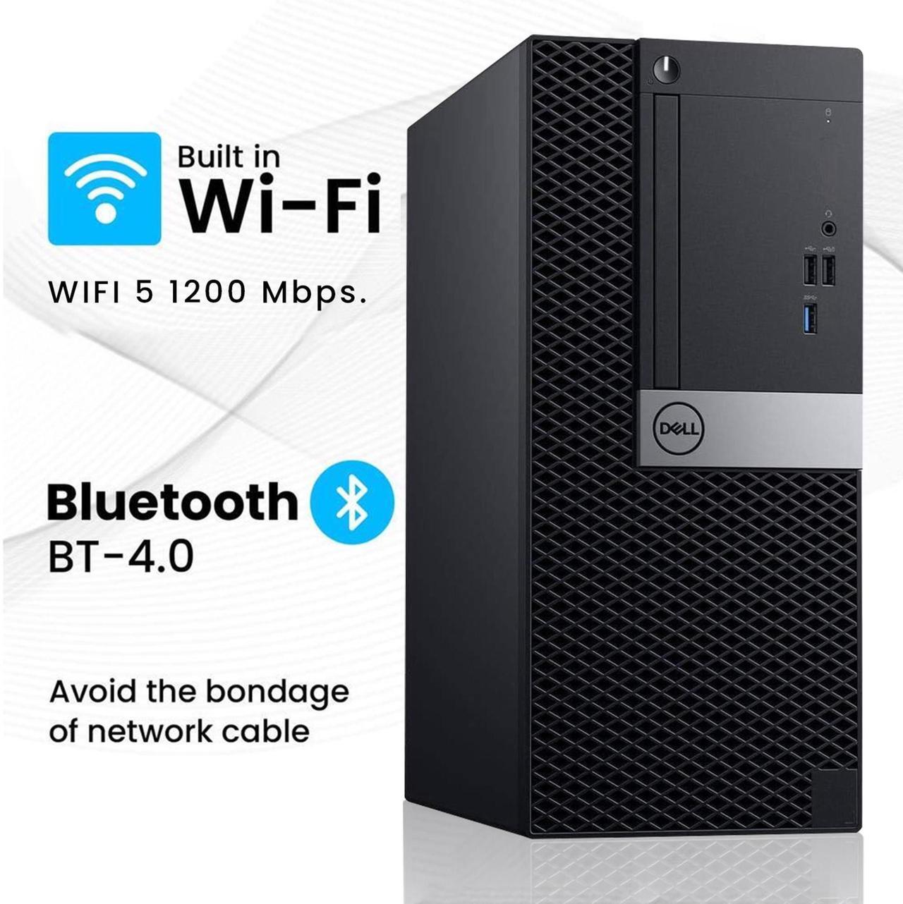 Alt view image 6 of 7 - Dell OptiPlex 7070 Tower Gaming desktop computer - Windows 11 Pro - Intel Core I5 9th gen Processor - 16GB DDR4 RAM - 2TB NVMe SSD - NVIDIA RTX 3050 6GB GPU - Built-in WIFI