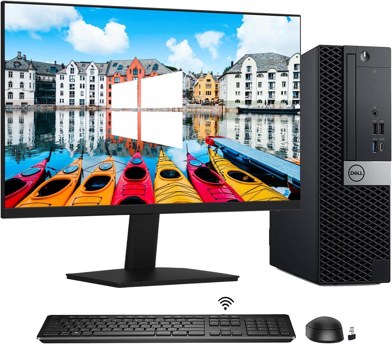 Dell OptiPlex 3060/5060/7060 SFF Desktop Dual Monitor Support Computer with  24" Inch HDMI Monitor - Intel Core I7-8700 8th Gen Processor Upto 4.60 GHz 16GB DDR4 RAM 2TB NVMe SSD Windows 11 Pro WiFi