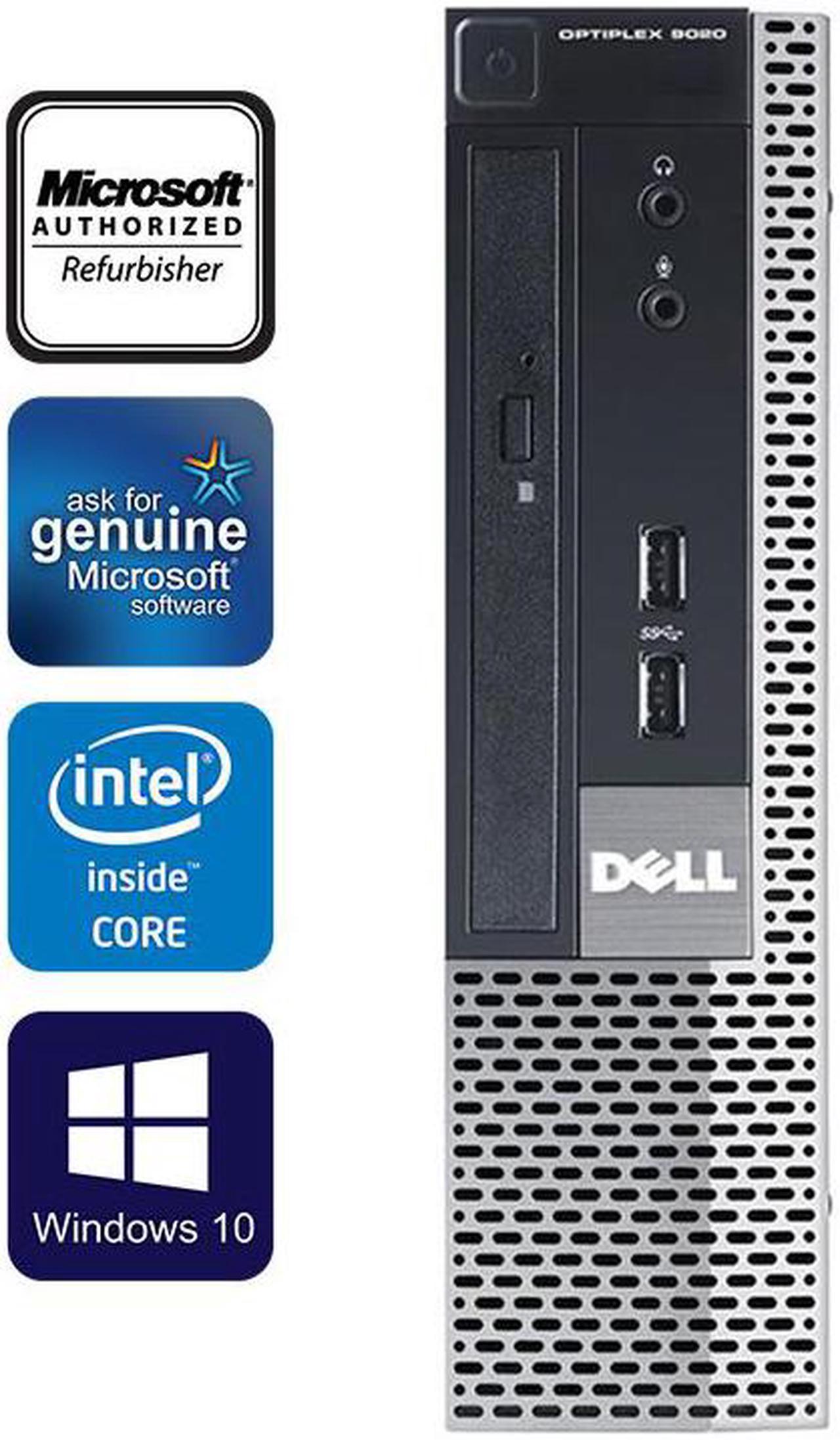 Dell Optiplex 9020 USFF Computer Intel Core i5 4570S 8GB 250GB HDD DVD Windows 10 Professional New Keyboard, Mouse,Power cord,WiFi Adapter