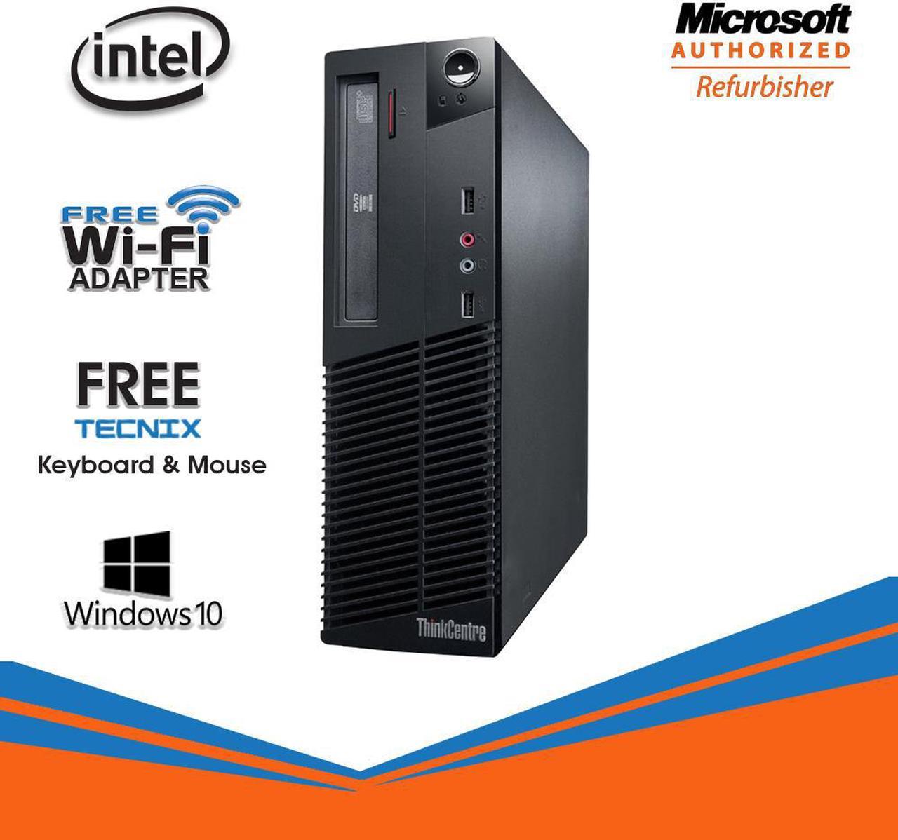 Lenovo ThinkCentre M83 SFF Desktop Computer Intel Core i5 4570 8GB 1TB HDD DVD Windows 10 Professional New Keyboard, Mouse,Power cord,WiFi Adapter