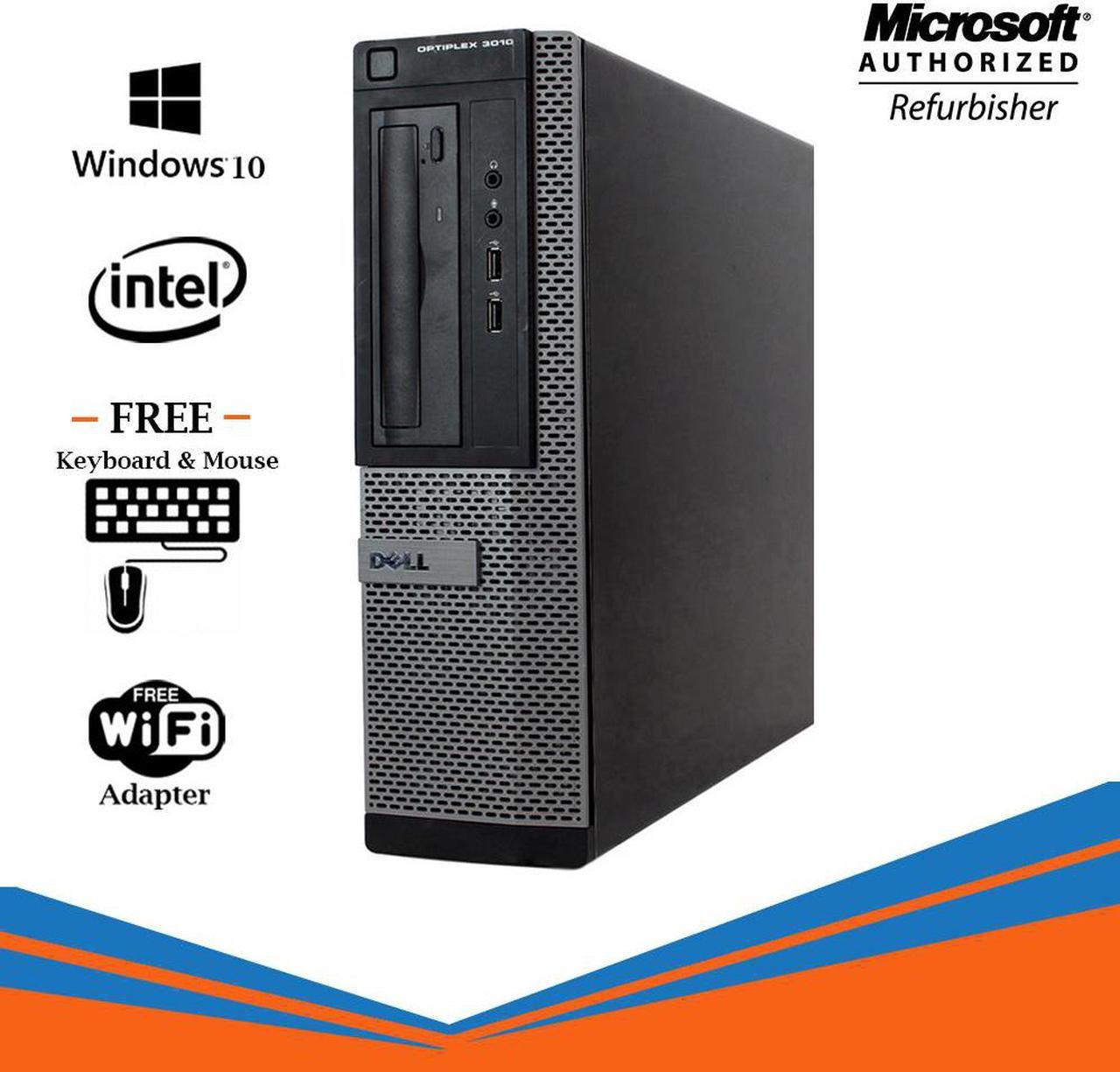 Dell Optiplex 3010 Desktop Computer Intel Core i5 3470 16GB 256GB SSD DVD Windows 10 Professional HDMI New Keyboard, Mouse,Power cord,WiFi Adapter