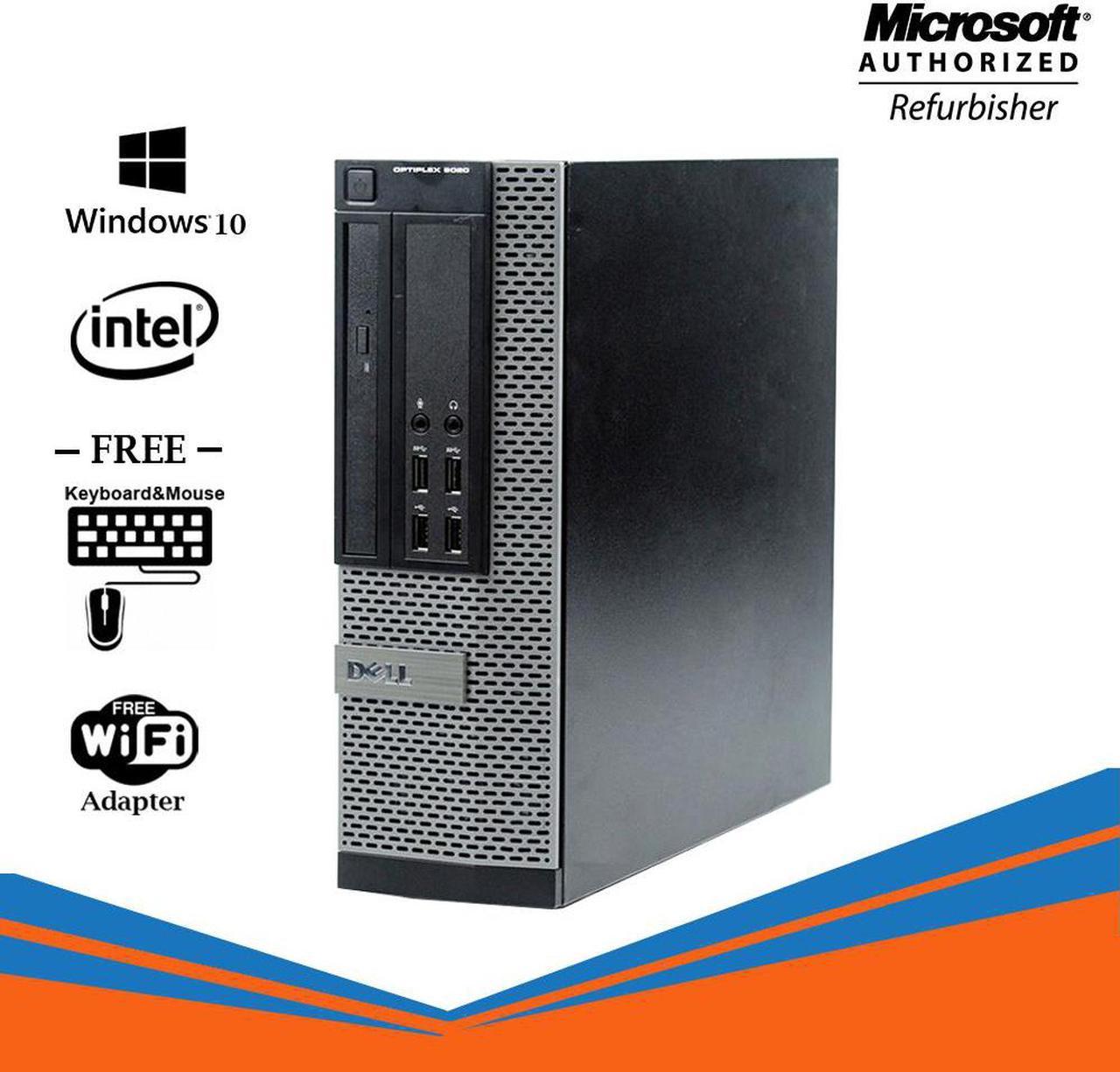 Dell Optiplex 9020  SFF Computer Intel Core i7 4770 8GB 1TB HDD DVD Windows 10 Home Free New Keyboard, Mouse,Power cord,WiFi Adapter