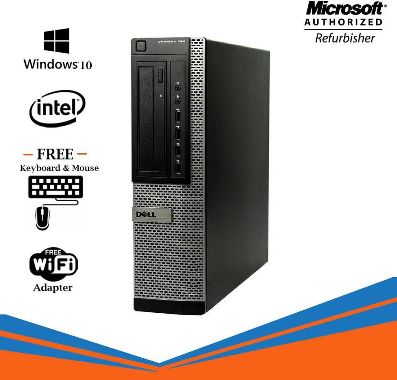 Dell Optiplex 790 Desktop Computer Intel Core i5 2400 8GB 256GB SSD DVD Windows 10 Professional New Keyboard, Mouse,Power cord,WiFi Adapter