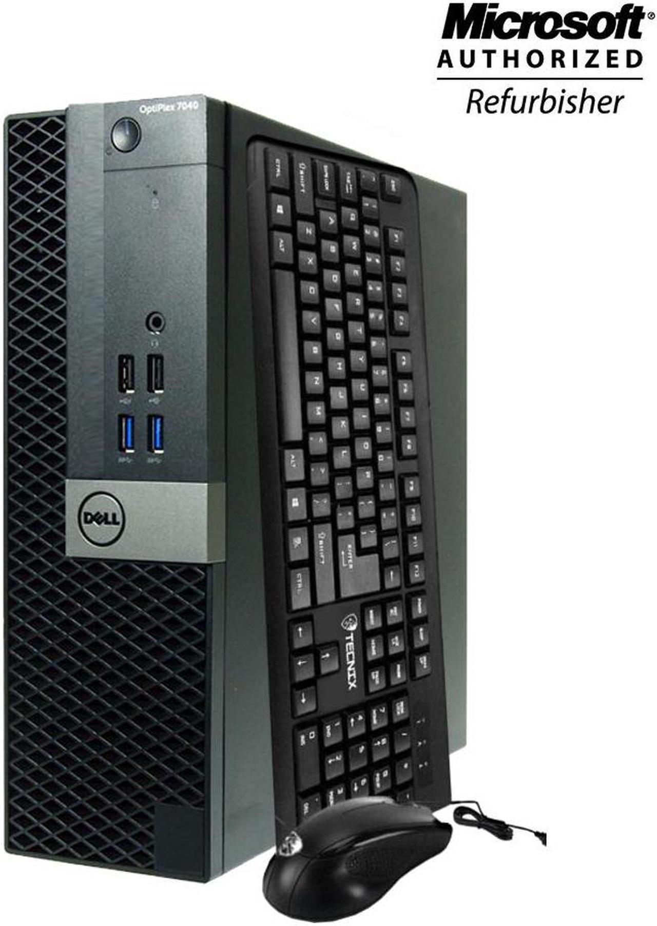 Dell Optiplex 7040 SFF Computer Intel Core i5 6500 16GB 480GB SSD Windows 10 Professional New Free Keyboard, Mouse,Power cord,WiFi Adapter