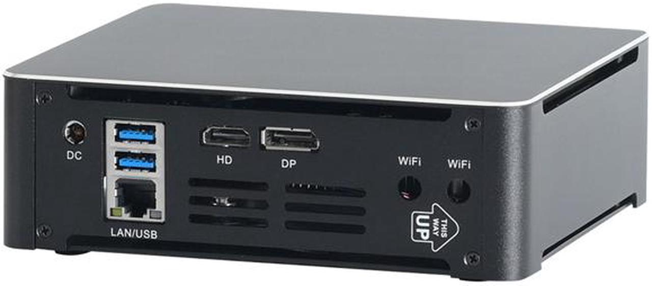 HUNSN 4K Mini PC, Desktop Computer, BM21b, Intel Quad Core I5 7300HQ, Server, Windows 11 Pro or Linux Ubuntu, Wi-Fi 6, BT 5.2, DP, HDMI, 6 x USB3.0, Type-C, LAN, Smart Fan, 8G RAM DDR4, 128G SSD