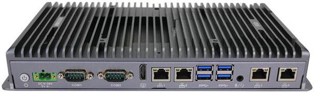 Fanless Mini PC, Industrial Computer, IPC, HUNSN IX02, I5 8250U 8260U 8265U, Windows 11 or Linux Ubuntu, TPM2.0, 9-36V, Watchdog, WOL, 4G supported, 4 x LAN, 4 x COM, 16G RAM, 512G SSD