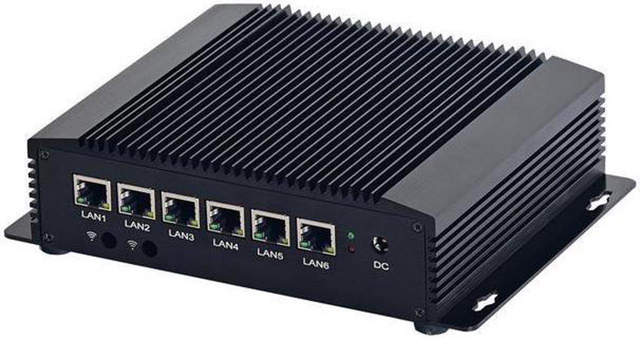 HUNSN Firewall Micro Appliance, Pfsense, Mikrotik, Core I5 8260U / 8265U, RM02, OPNsense, VPN, Router PC, 6 x 2.5GbE LAN, AES-NI, HDMI, SIM Slot, DDR4 16G RAM, 128G SSD